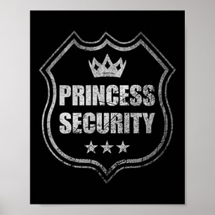 Princess Security Protection Geburtstagspartei Mat Poster