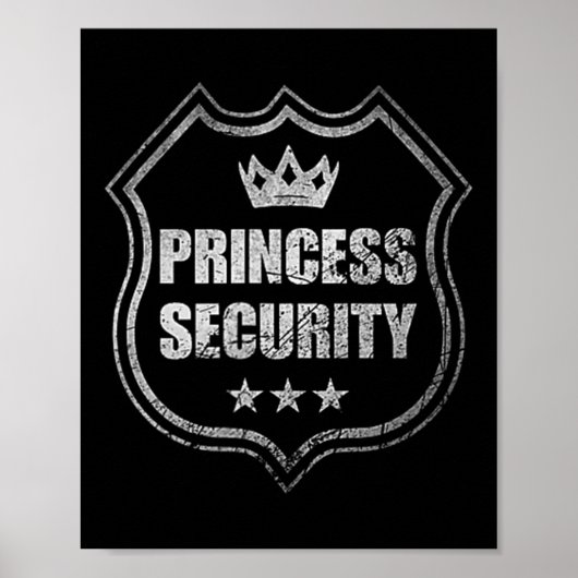 Princess Security Protection Geburtstagspartei Mat Poster (Vorne)