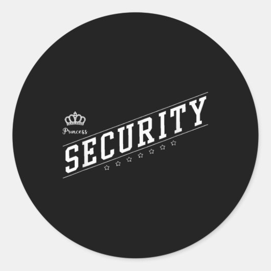 Princess Security Protection - passende Vinta-Fami Runder Aufkleber (Vorderseite)
