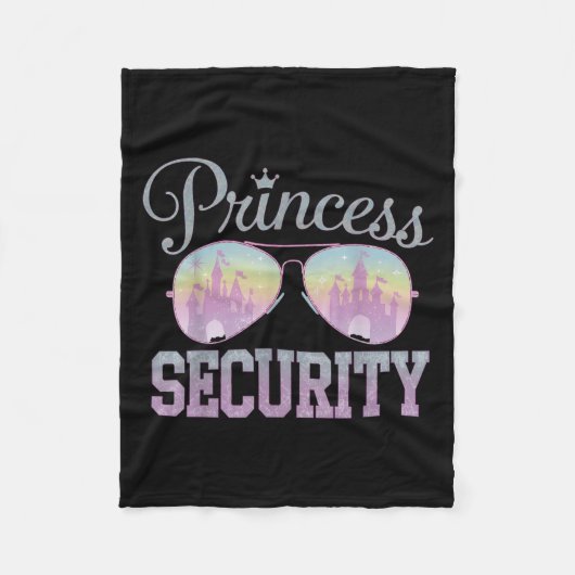 Princess Security Protection Retro Castle Men Wome Fleecedecke (Vorderseite)