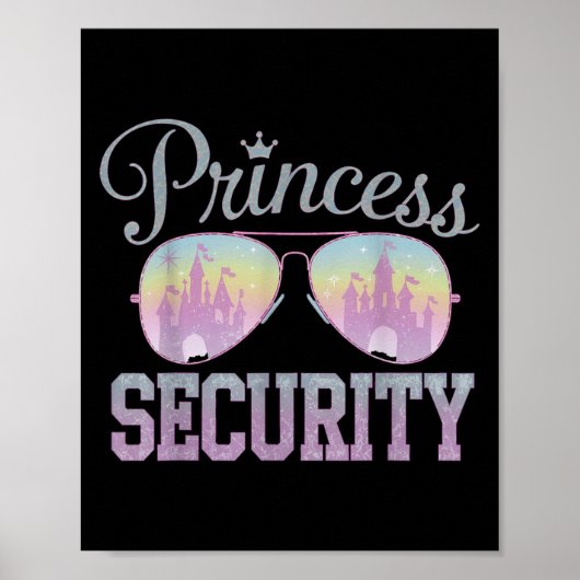Princess Security Protection Retro Castle Men Wome Poster (Vorne)