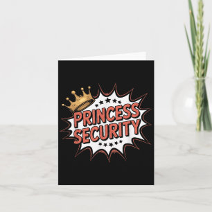 Princess Security Retro Birthday Vater & Amp; Mama Karte