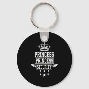 Princess Security Retro Birthday Vater Mama Boys B Schlüsselanhänger