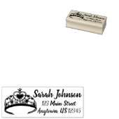 Princess Silver Tiara Royalty Queen Crown Adresse Gummistempel (Stempel)