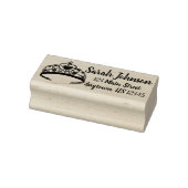 Princess Silver Tiara Royalty Queen Crown Adresse Gummistempel (Stempel)
