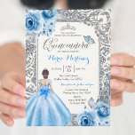 Princess Silver und Blue Rose Mis Quince Einladung<br><div class="desc">Prinzessin Silver und Blue Rose Mis Quince Einladung Mis Quince Anos,  15. Geburtstag, </div>