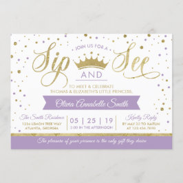 Princess Sip and See Baby Shower Einladung