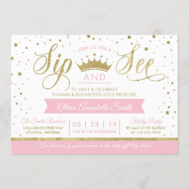 Princess Sip and See Baby Shower Einladung