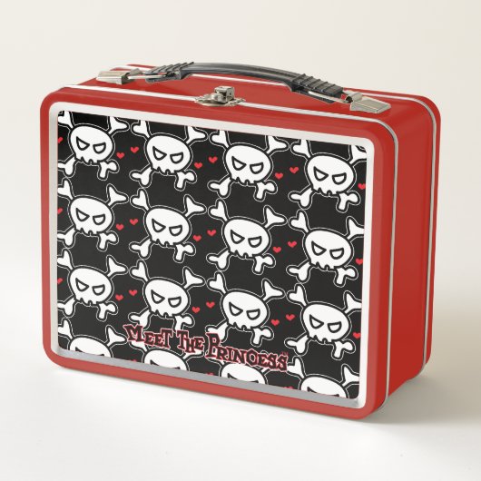 Princess Skull&Cross Bones Metall Brotdose (Vorderseite)