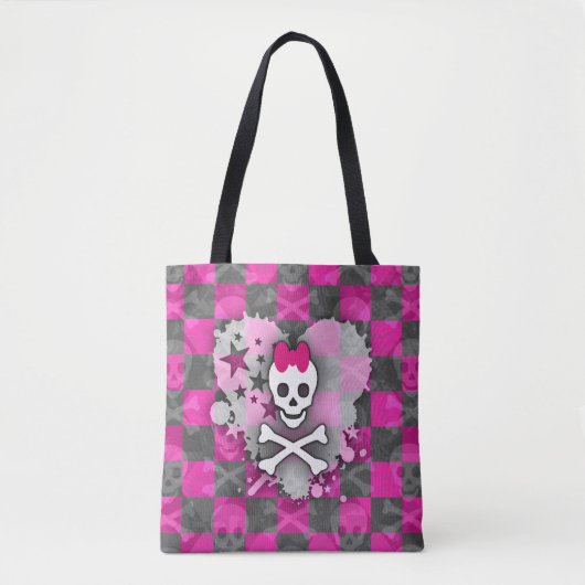 Princess Skull Heart Tote Bag Tasche (Vorderseite)