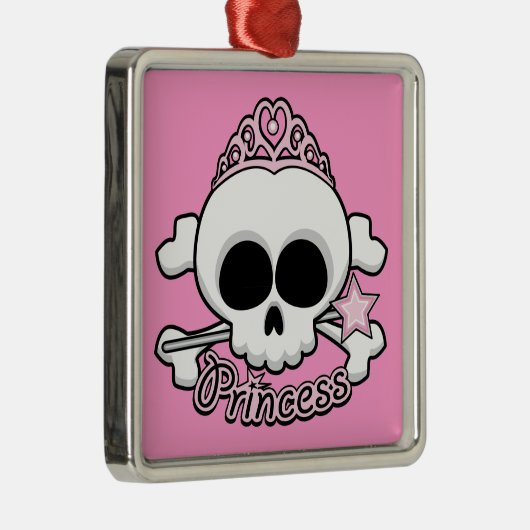 Princess Skull Ornament Aus Metall (Rechts)