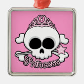 Princess Skull Ornament Aus Metall (Vorne)