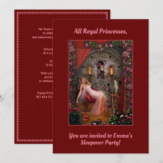 Princess Sleepover-Party Einladung