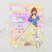 Princess Snowy Birthday Einladung (Vorne/Hinten)