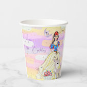 Princess Snowy Birthday Paper Cup Pappbecher (Rückseite)