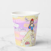 Princess Snowy Birthday Paper Cup Pappbecher (Vorderseite)