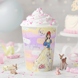 Princess Snowy Birthday Paper Cup Pappbecher