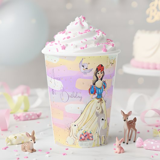 Princess Snowy Birthday Paper Cup Pappbecher