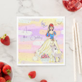 Princess Snowy Birthday Paper Napkin Serviette (Beispiel)