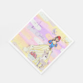 Princess Snowy Birthday Paper Napkin Serviette (Ecke)