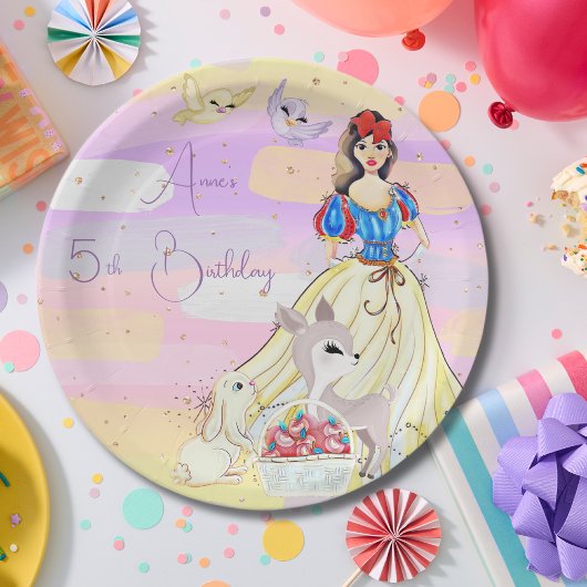 Princess Snowy Birthday Papiertafel Pappteller