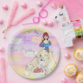 Princess Snowy Birthday Papiertafel Pappteller (Party)