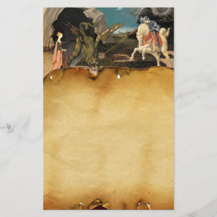 PRINCESS ST.GEORGE AND DRAGON, Brown Parchment Briefpapier