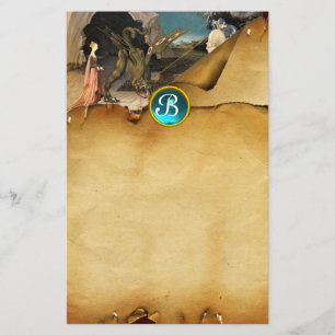 PRINCESS ST.GEORGE AND DRAGON,Parchment Monogram Briefpapier