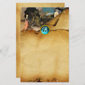 PRINCESS ST.GEORGE AND DRAGON,Parchment Monogram Briefpapier (Vorne/Hinten)