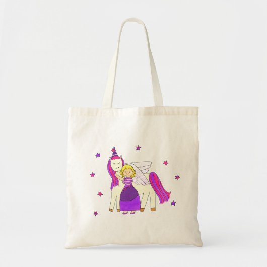 Princess Star Unicorn Tote Bag Tragetasche (Vorne)