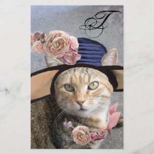 PRINCESS-STATUS/ELEGANTE KATZE,GROSSE DIVA-HAT UND BRIEFPAPIER