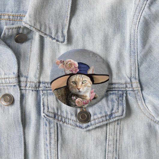 PRINCESS-STATUS/ELEGANTE KATZE,GROSSE DIVA-HAT UND BUTTON (Beispiel)