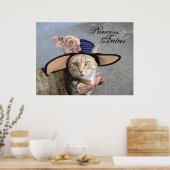 PRINCESS-STATUS/ELEGANTE KATZE,GROSSE DIVA-HAT UND POSTER (Küche)