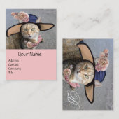 PRINCESS-STATUS/ELEGANTE KATZE,GROSSE DIVA-HAT UND VISITENKARTE (Vorne/Hinten)