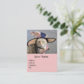 PRINCESS-STATUS/ELEGANTE KATZE,GROSSE DIVA-HAT UND VISITENKARTE (Stehend Vorderseite)