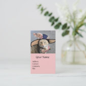 PRINCESS-STATUS/ELEGANTE KATZE,GROSSE DIVA-HAT UND VISITENKARTE (Stehend Vorderseite)