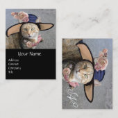 PRINCESS-STATUS/ELEGANTE KATZE,GROSSE DIVA-HAT UND VISITENKARTE (Vorne/Hinten)