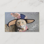 PRINCESS-STATUS/ELEGANTE KATZE,GROSSE DIVA-HAT UND VISITENKARTE (Rückseite)