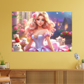 Princess Stretched Canvas Print Leinwanddruck (Insitu (Wohnzimmer))