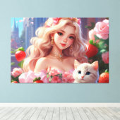 Princess Stretched Canvas Print Leinwanddruck (Insitu (Holzboden))
