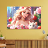 Princess Stretched Canvas Print Leinwanddruck (Insitu (Wohnzimmer))
