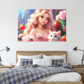 Princess Stretched Canvas Print Leinwanddruck (Insitu (Schlafzimmer))