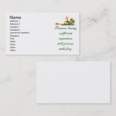 Princess sucht Frog Business Cards Visitenkarte (Vorne/Hinten)