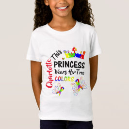 Princess Super Niedlich Autismus Bewusstsein Perso T-Shirt