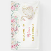 Princess Swan Baby Dusche Empfang Banner (Vertikal)