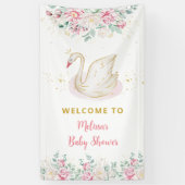 Princess Swan Baby Dusche Empfang Banner (Vertikal)