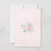 Princess Swan Baby Shower Dankeskarte (Rückseite)