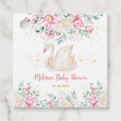 Princess Swan Baby Shower Geschenkanhänger (Vorderseite)