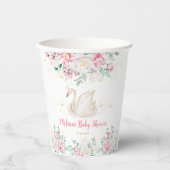 Princess Swan Baby Shower Pappbecher (Vorderseite)