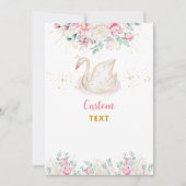 Princess Swan Babydusche benutzerdefinierte Textka Dankeskarte (Vorderseite)